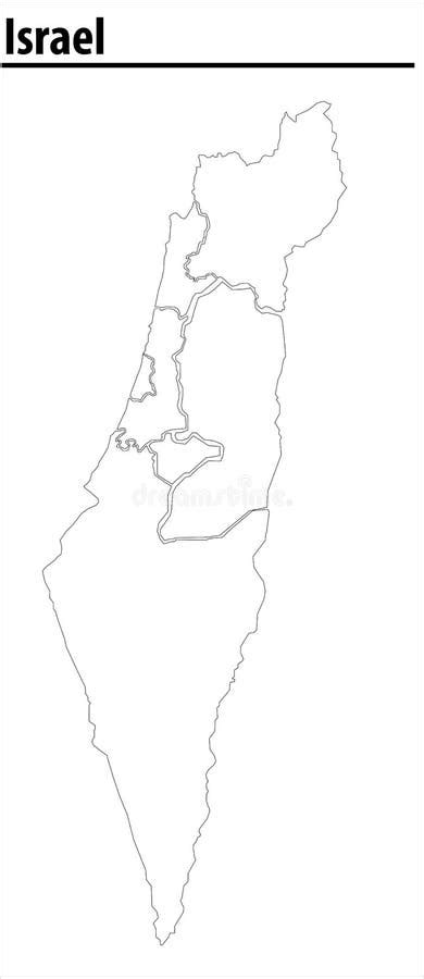 Israel Map Illustration Vector Detailed Israel Map With Regions Stock