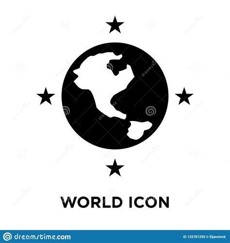 World Icon Vector Isolated On White Background Logo Concept Of Stock