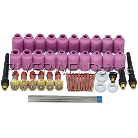 Tig Welding Torch Consumables Gas Lens Collet Body Ceramic Nozzles