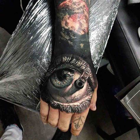 Eyeball Tattoo On Hand