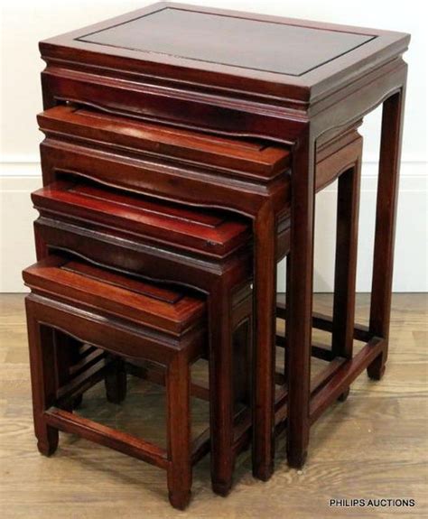 Chinese Rosewood Nesting Tables Furniture Oriental