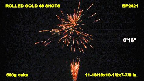 Rolled Gold Fireworks 48 Shot Youtube