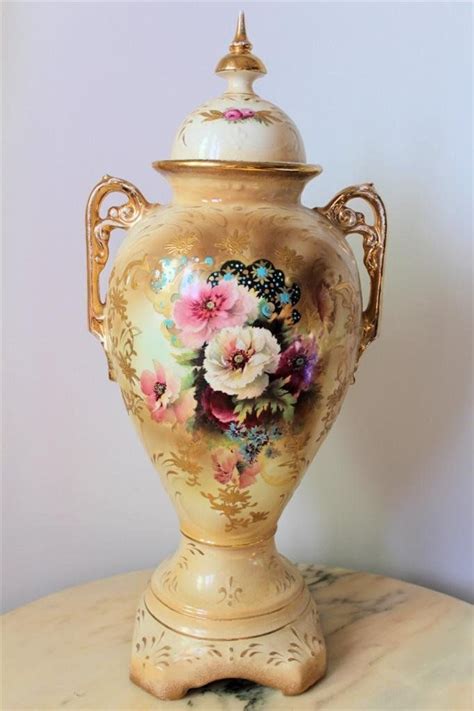 Antique Vases With Flowers Antique English Poppy Flower Gilt