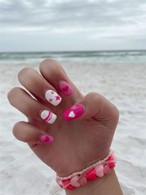 Beachy Pink Nails Simple Acrylic Nails Pretty Acrylic Nails Best