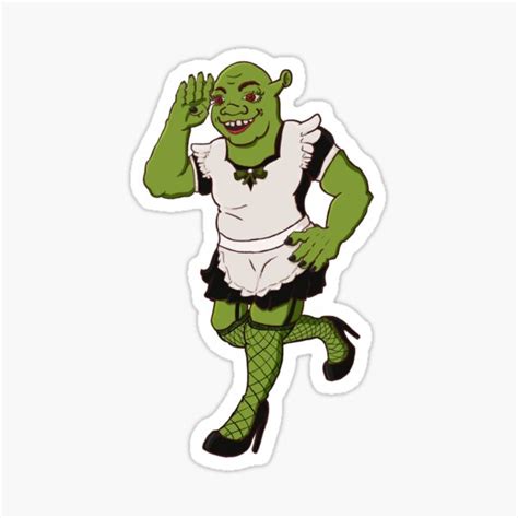 Maid Shrek Sticker For Sale By Sludgecat Redbubble