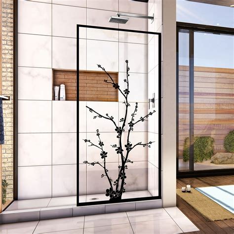 Dreamline Linea Blossom 34 In W X 72 In H Single Panel Frameless