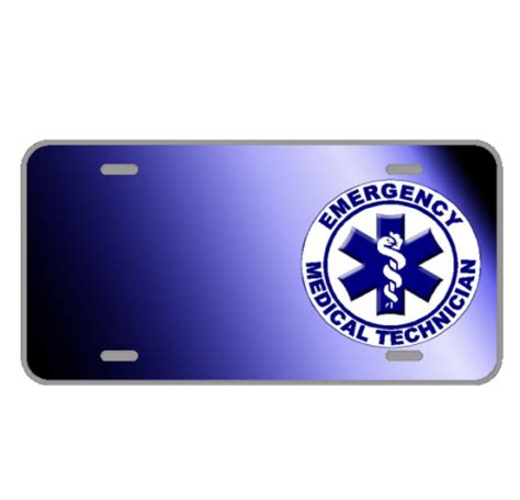 Custom Personalized License Plate Car Tag With Emergency Medical