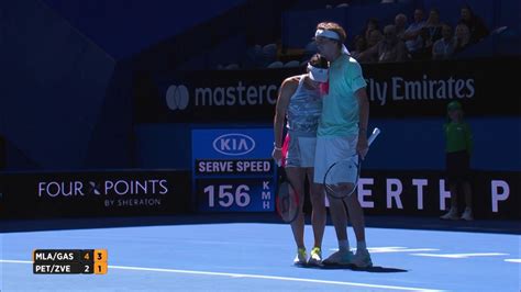Zverev broke tsitsipas' serve in the opening game of the fourth set. Petkovic and Zverev hug it out - Mastercard Hopman Cup ...