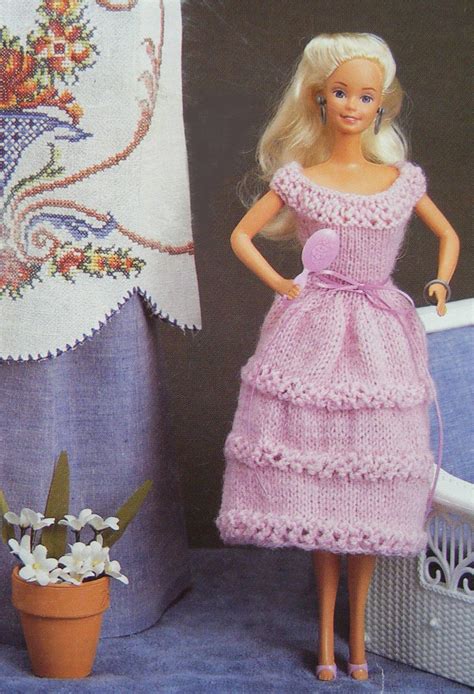 Dolls Clothes Pdf Knitting Pattern 11 12 Inch Dolly Barbie Doll Fashion Dolly Doll