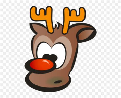 Rudolf Reindeer Face Clipart Clipart Of A Happy Rudolph Red Nosed
