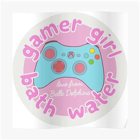 Gamer Girl Bath Water Poster By Artsea Block Redbubble