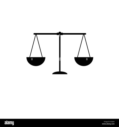 Vector illustration of scales, justice scale icon Stock Vector Image