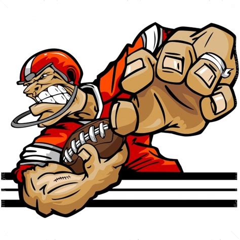 Football cartoon 1 of 2714. Football Player Cartoon - Vector Clipart Player