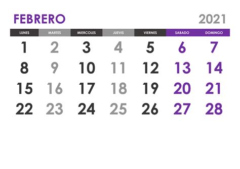 Calendario Febrero 2021 Calendariossu