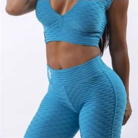 authentic brazilian honeycomb gym fitness leggings and top sets etsy