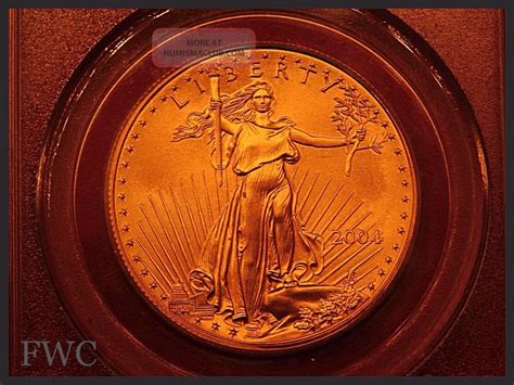 2004 American Gold Eagle Coin Liberty 1 Oz 50 Pcgs Ms69 Fine Gold