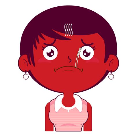 Free Girl Sick Face Cartoon Cute 23435363 Png With Transparent Background