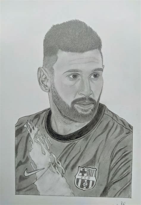 Lionel Messi Drawing High Quality Drawing Skill