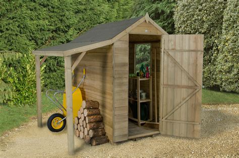 4x6 Pressure Treated Overlap Apex Shed With Lean To Apex Shed