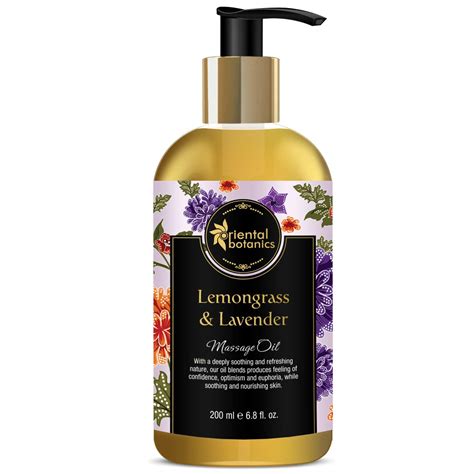 Oriental Botanics Body Massage Oil Lemongrass And Lavender 200ml