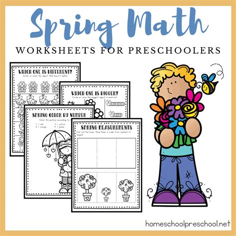 Spring Math Worksheets Homeschool Preschool