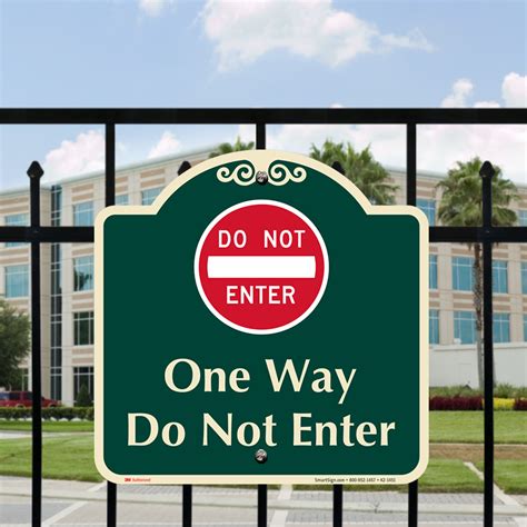 One Way Do Not Enter Signature Sign Sku K2 1451