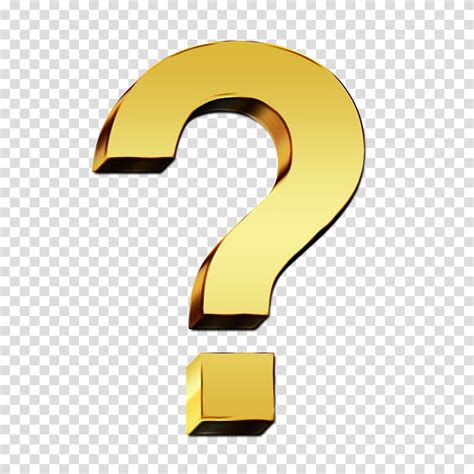 Question Mark Interrogative Yellow Number Brass Symbol Material