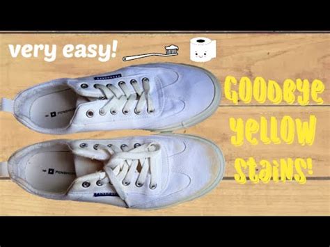 To remove the yellowing from antique linens fill a sink (or large bowl for small items) with warm water, a. How To Remove Yellow Stains From White Leather Shoes