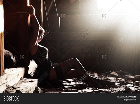 Girl Who Tied Wooden Image Photo Free Trial Bigstock