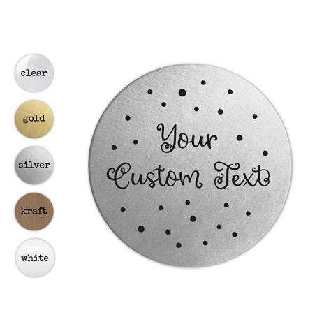 Custom Stickers Decal Name Sticker Labels Sheet Round Etsy