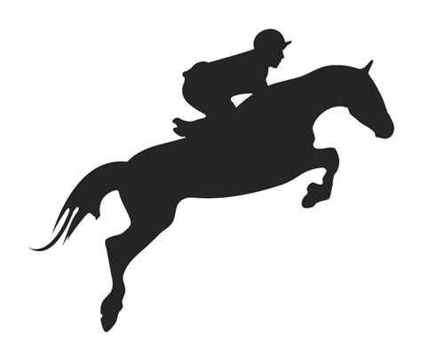 Clipart Jumping Horse And Jockey In Horse Jumping Vector Jumping Horse