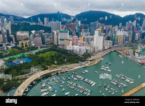 Causeway Bay Hong Kong 01 June 2019 Top View Of Hong Kong City Stock