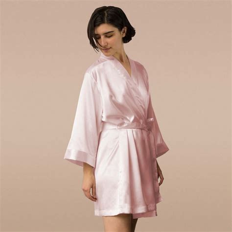 1 Solid Robes Pink Silk Robe Custom Robes Personalized Robes For