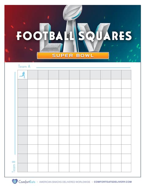 Super Bowl Squares Template Printable