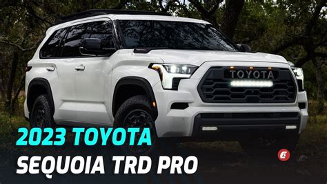 The 2023 Toyota Sequoia Trd Pro Is A Full Size Hybrid Off Roader Youtube