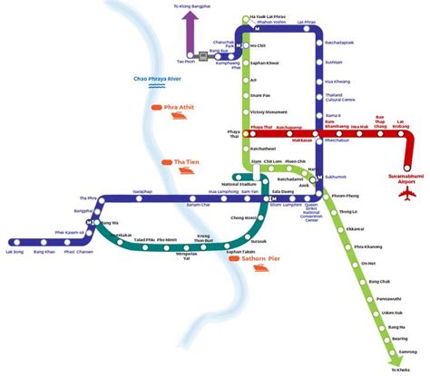 Bts Route Map In Bangkok Map Of Bts Route Map In Bangkok Thailand