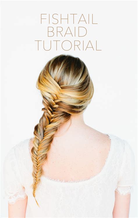 Start with dry hair and pull it into a ponytail. Fishtail Braid Hair Tutorial - Once Wed