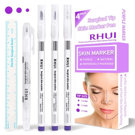 Surgical Skin Marker Pen 4 Pack Professional Sterile Tip