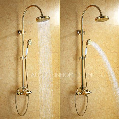 Shop exposed shower sets at plumbtile.com. Luxury Polished Brass Thermostatic Exposed Shower Faucet ...