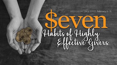 Seven Habits of Highly Effective Givers · Christian Fellowship Church