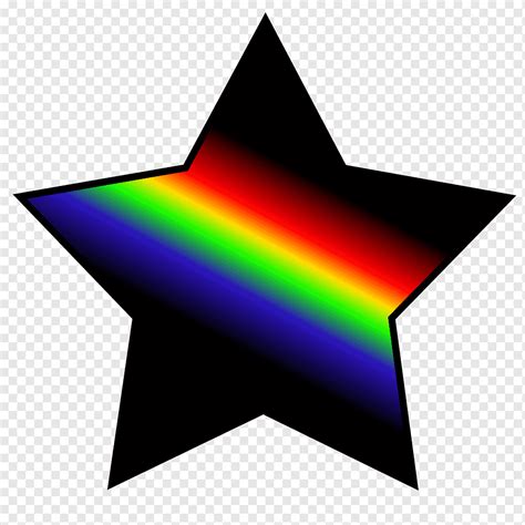 Star Rainbow Color Black Background Colors Rainbow Symbol Logo