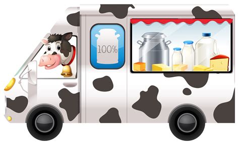 Dairy Cow In A Truck 298036 Vector Art At Vecteezy