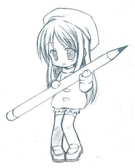 Chibi Pencil Cleared By Catplus On Deviantart Chibi Drawings Anime