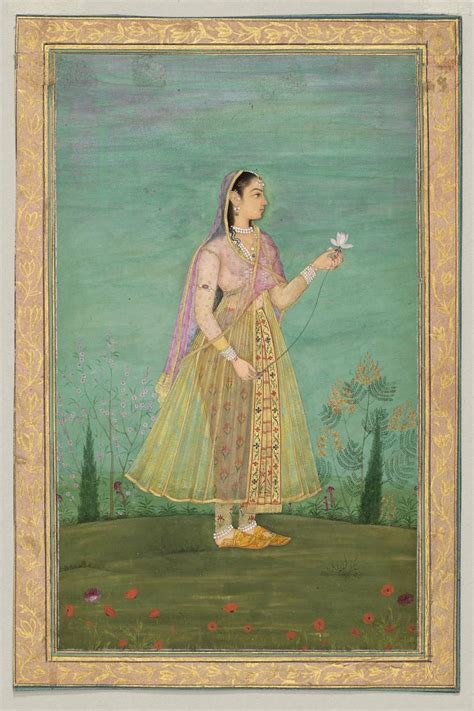 Mughal Woman With A Flower