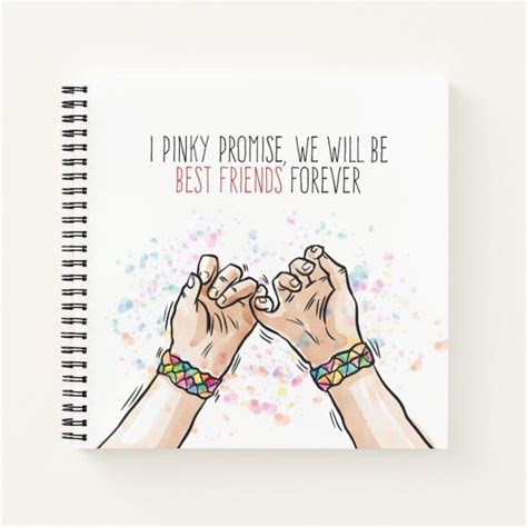 Best Friends Pinky Promise Notebook Cute Ts For