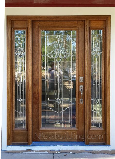 Full Lite Mahogany Door With Glass Entry Doors Mahogany Entry Doors