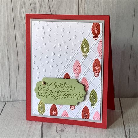 Fun Easy Holiday Card Using Star Crossed Embossing Folder And Little
