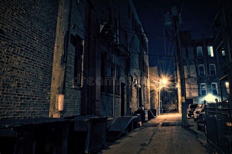Dark City Alley Stock Image Image Of Illuminated Alley 71780169
