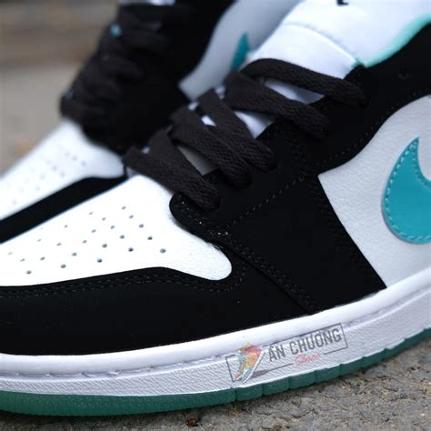 The air jordan collection curates only authentic sneakers. N.ike Air Jordan 1 Low White Black Island Green (Rep) - An ...