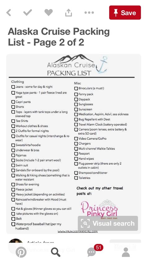 Ultimate Packing List For Cruising Alaska Alaska Cruise Packing List Images